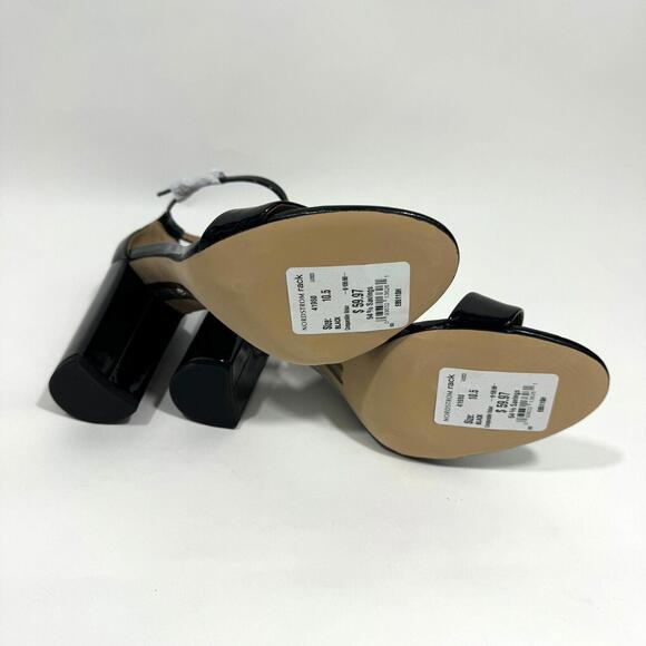 Sam Edelman Women’s Size 10.5 Black Patent Yaro Ankle Strap Block Heel Sandals - Picture 7 of 10
